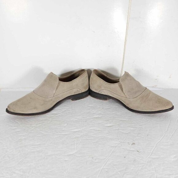 Free People Women's Brady US6,5 EU37 Taupe Suede Slip On Flat Boho Loafer Shoes - Picture 7 of 12
